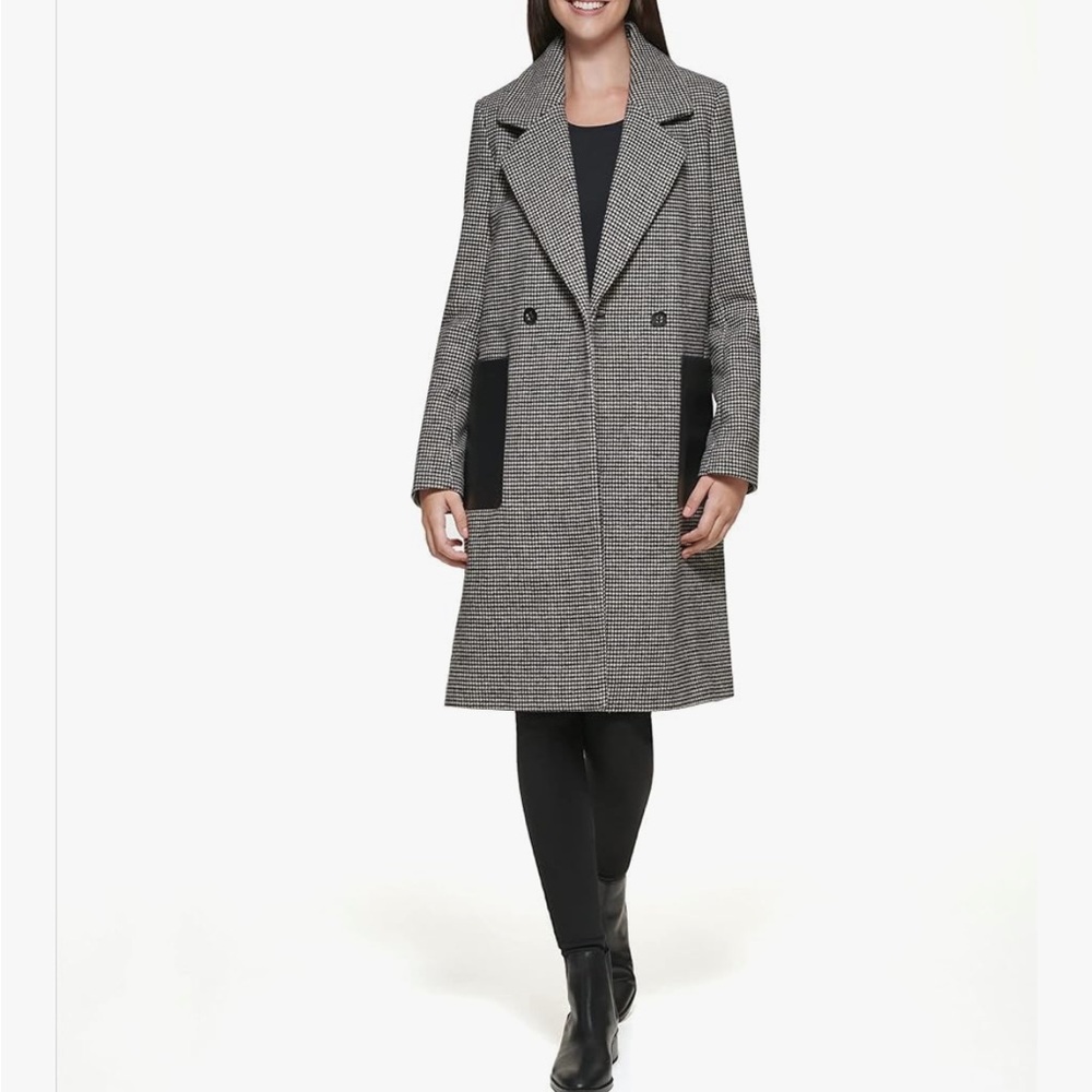 NWT Calvin Klein Womens Notch Collar Double Patch Pocket Jacket size XXS